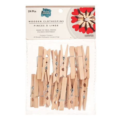 Home & Loft Homz Round Wood Slotted Clothespins for Line Drying Clothes or Crafts (50 Pins) 3. . Clothes pins walmart